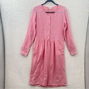 Hartford alternative classics Red White long sleeves button cotton dress Size 2